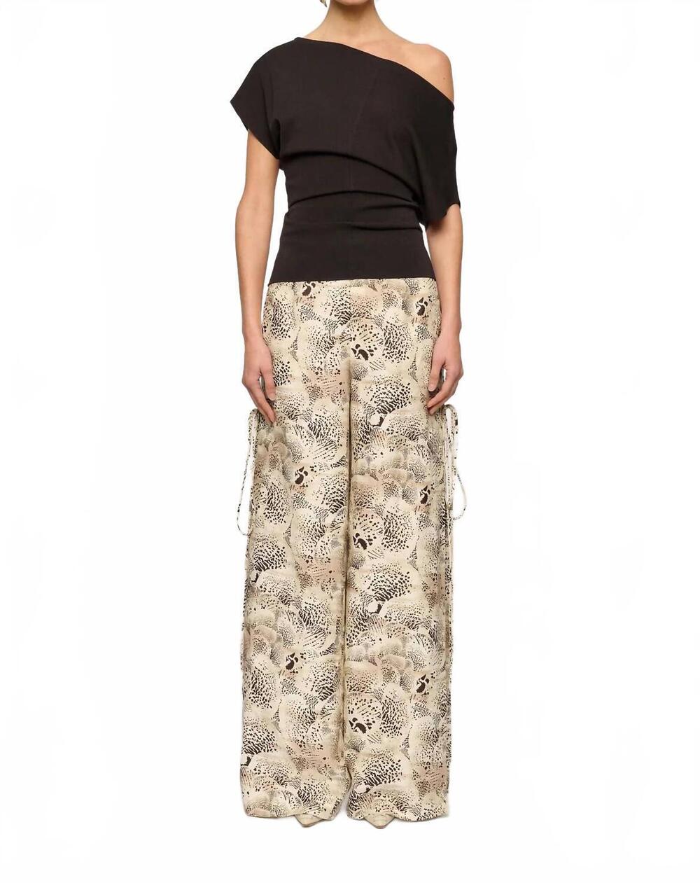NEW CLEA carlos side tie pant in etched bloom